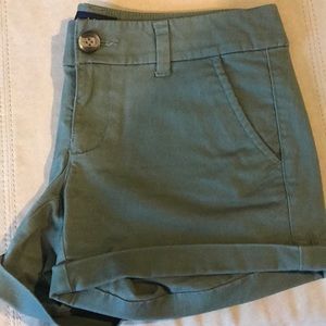 Army Green Midi Shorts